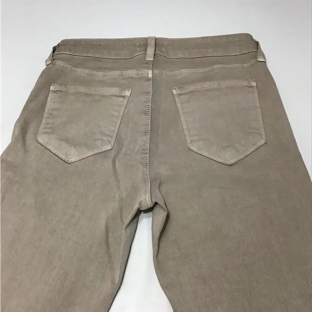 L’AGENCE Tan Skinny High Rise Cropped Jeans Size 26